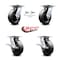 Service Caster 6 Inch Glass Filled Nylon Swivel Caster Swivel Locks 2 Brakes SCC, 2PK SCC-35S620-GFNB-BSL-2-SLB-2 - alternate 7